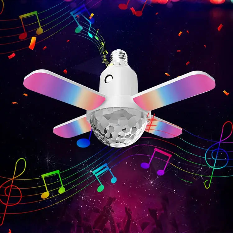 BOMBILLA PARLANTE CON LUCES DE DISCOTECA