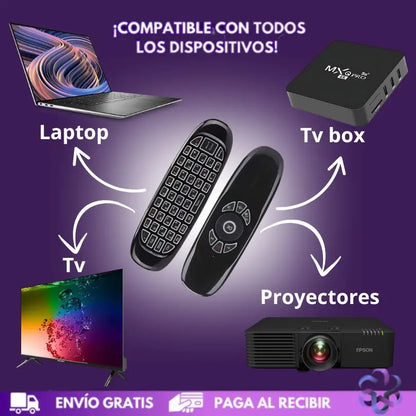Air Control Smart TV - teclado + mouse + mando todo en uno